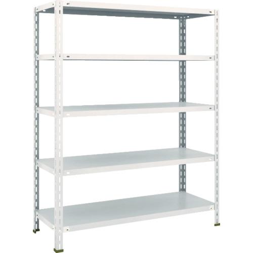 TRUSCO ชั้นวางของ ชั้นกลางน้ำหนักเบา ชนิดไม่มีกลอน 1200x450x1500 5 ขั้น นีโอเกรย์