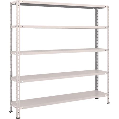 TRUSCO ชั้นวางของ ชั้นกลางน้ำหนักเบา ชนิดไม่มีกลอน 1500x300x1500 5 ขั้น นีโอเกรย์