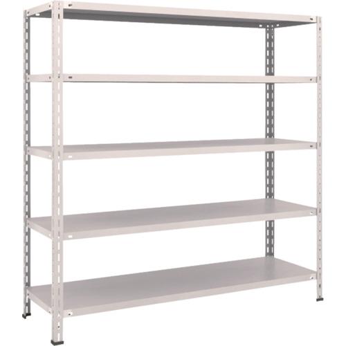 TRUSCO ชั้นวางของ ชั้นกลางน้ำหนักเบา ชนิดไม่มีกลอน 1500x450x1500 5 ขั้น นีโอเกรย์