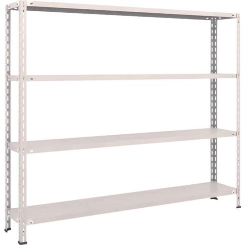 TRUSCO ชั้นวางของ ชั้นกลางน้ำหนักเบา ชนิดไม่มีกลอน 1800x300x1500 4 ขั้น นีโอเกรย์