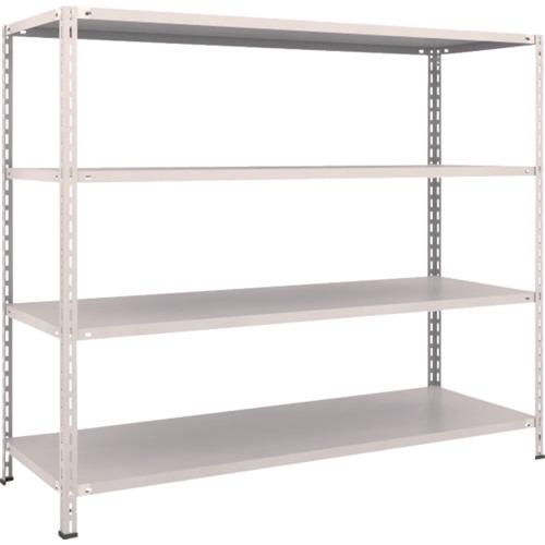 TRUSCO ชั้นวางของ ชั้นกลางน้ำหนักเบา ชนิดไม่มีกลอน 1800x600x1500 4 ขั้น นีโอเกรย์