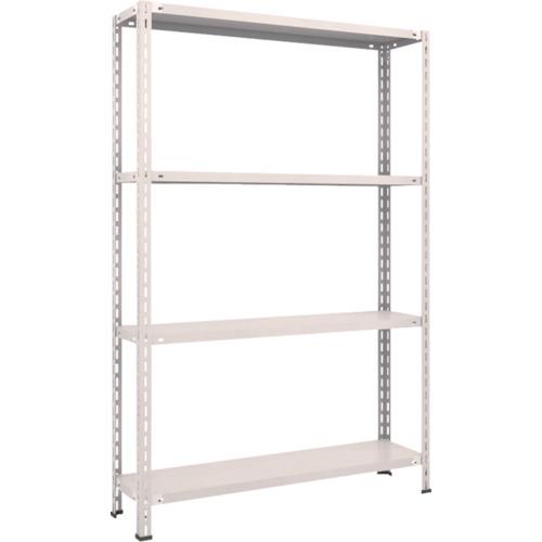 TRUSCO ชั้นวางของ ชั้นกลางน้ำหนักเบา ชนิดไม่มีกลอน 1200x300x1800 4 ขั้น นีโอเกรย์