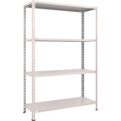 TRUSCO ชั้นวางของ ชั้นกลางน้ำหนักเบา ชนิดไม่มีกลอน 1200x450x1800 4 ขั้น นีโอเกรย์