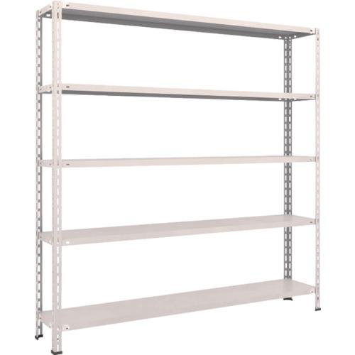 TRUSCO ชั้นวางของ ชั้นกลางน้ำหนักเบา ชนิดไม่มีกลอน 1800x300x1800 5 ขั้น นีโอเกรย์