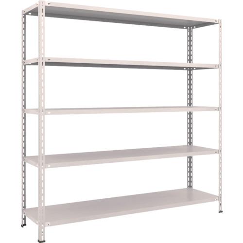TRUSCO ชั้นวางของน้ำหนักเบา ชั้นกลางแบบไร้กลอน 1800 x 450 x 1800 5 ขั้น นีโอเกรย์