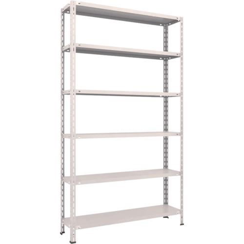 TRUSCO ชั้นวางของ ชั้นกลางน้ำหนักเบา ชนิดไม่มีกลอน 1200x300x2100 6 ขั้น นีโอเกรย์