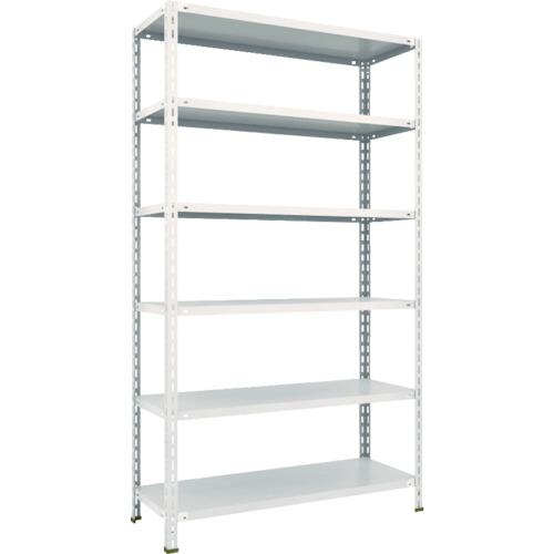 TRUSCO ชั้นวางของ ชั้นกลางน้ำหนักเบา ชนิดไม่มีกลอน 1200x450x2100 6 ขั้น นีโอเกรย์