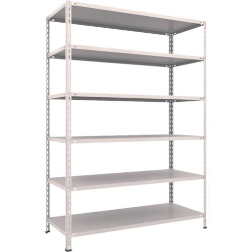 TRUSCO ชั้นวางของ ชั้นกลางน้ำหนักเบา ชนิดไม่มีกลอน 1500x600x2100 6 ขั้น นีโอเกรย์