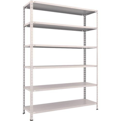 TRUSCO ชั้นวางของ ชั้นกลางน้ำหนักเบา ชนิดไม่มีกลอน 1500x450x2100 6 ขั้น นีโอเกรย์