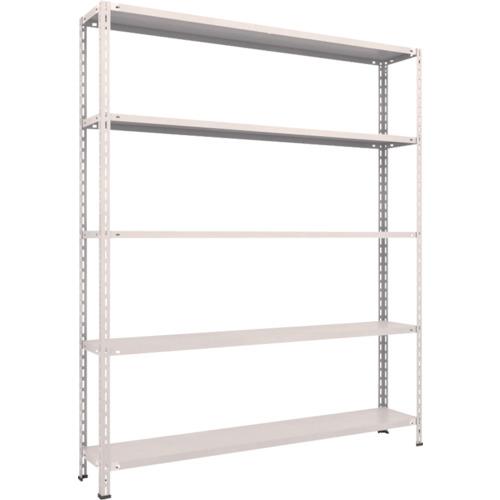 TRUSCO ชั้นวางของน้ำหนักเบา ชั้นกลางแบบไร้กลอน 1800 x 300 x 2100 5 ขั้น นีโอเกรย์