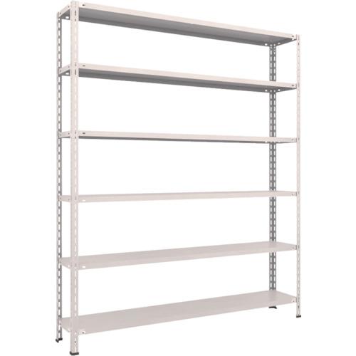 TRUSCO ชั้นวางของ ชั้นกลางน้ำหนักเบา ชนิดไม่มีกลอน 1800x300x2100 6 ขั้น นีโอเกรย์