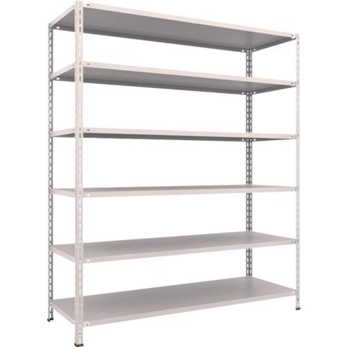 TRUSCO ชั้นวางของ ชั้นกลางน้ำหนักเบา ชนิดไม่มีกลอน 1800x600x2100 6 ขั้น นีโอเกรย์