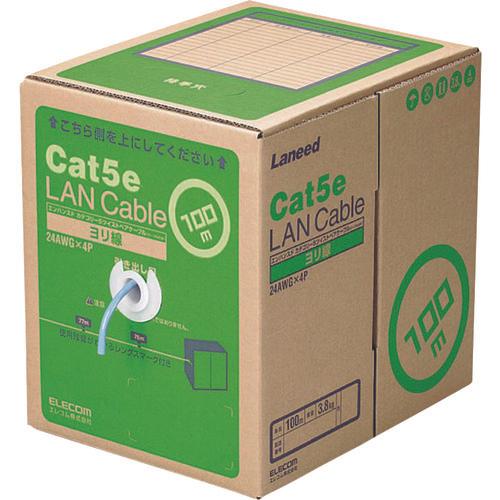 ELECOM RoHS Directive Compliant LAN Cable CAT5E Twisted Line 100m Blue