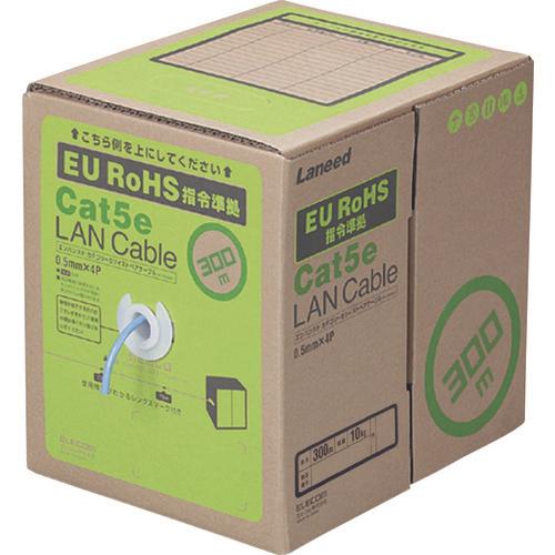 ELECOM RoHS Directive Compliant LAN Cable CAT5E Twisted Line 300m Blue