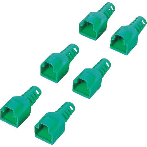 Vỏ bảo vệ đầu nối ELECOM loại gắn sẵn/6 miếng (xanh lá cây)