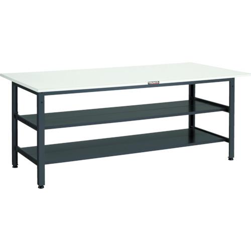 Bàn làm việc TRUSCO LEWR loại 1800 x 750 x H740 với 2 kệ trên toàn bộ bề mặt