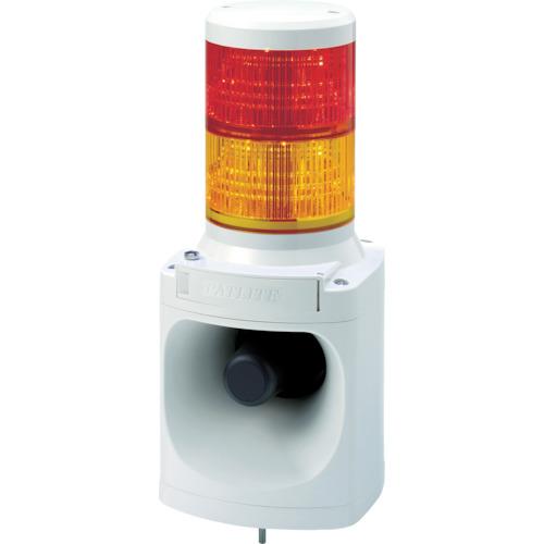 パトライト　ＬＥＤ積層信号灯付き電子音報知器　色：赤・黄