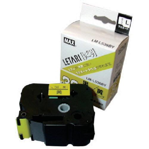 MAX เครื่องพิมพ์ฉลาก B-pop mini เทปกว้าง 36 มม. พื้นหลังสีเหลืองดำ