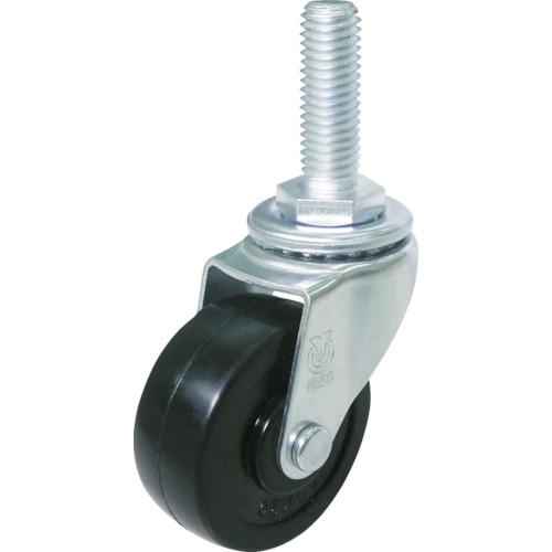 YUEI screw-in caster 40 diameter adjustable rubber wheel M12X35