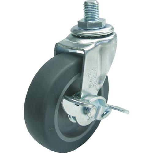 YUEI screw-in caster swivel wheel with stopper 50 diameter elastomer wheel