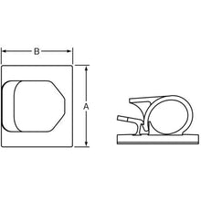 画像をギャラリービューアに読み込む, パンドウイット　コードクリップ　粘着テープ付き　ナチュラル　（５０個入）
