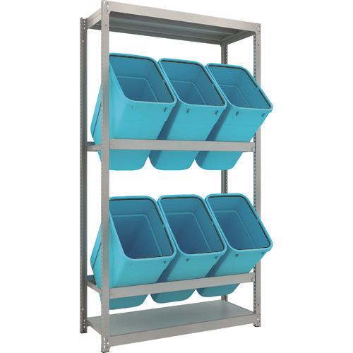 TRUSCO ชั้นวางของ M1.5 น้ำหนักเบาและขนาดกลาง H2100XW1160XD445 2 ขั้น RBK-70 จำนวน 6 ชิ้น