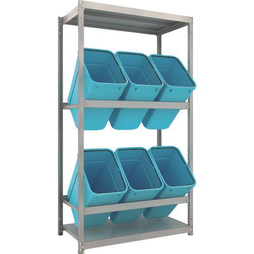 TRUSCO ชั้นวางของ M1.5 น้ำหนักเบา/ปานกลาง H2100XW1160XD595 2 ขั้น RBK-70 จำนวน 6 ชิ้น