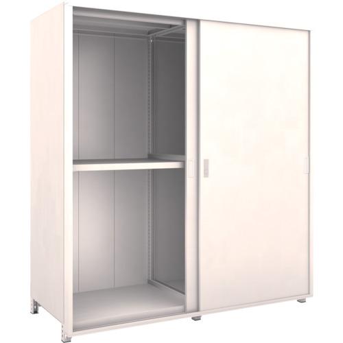 TRUSCO M2 type shelf with back plate, side plate, sliding door W900 x 2 rows XD595 3 steps