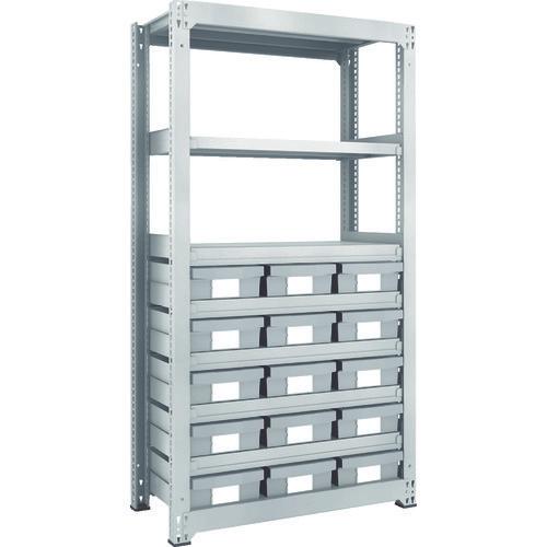 TRUSCO M3 loại kệ trung tải H1800 nhựa NG có hộc lớn X15