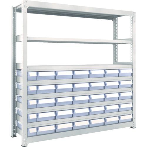 TRUSCO M3 loại kệ trung tải nhựa H1800 có ngăn kéo trong suốt nhỏ x 5 lớn x 30