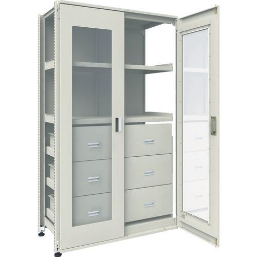 UNIT trung bình loại TRUSCO M3 có cửa acrylic đôi và mặt sau H2100XW1200 với 3 ngăn kéo liên kết