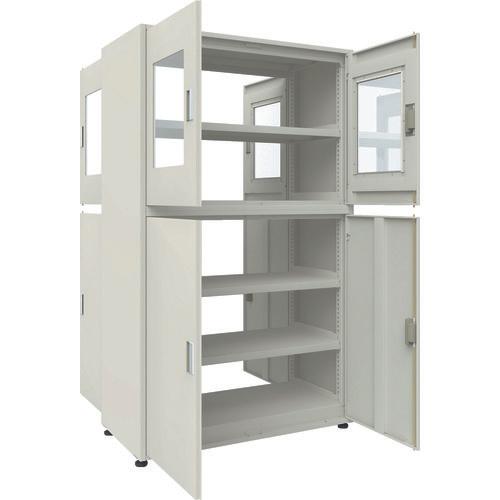 TRUSCO M3 loại UNIT kệ trọng lượng trung bình loại hai mặt phía trên acrylic 4 cửa với tấm bên H2100XW1200 đơn vị