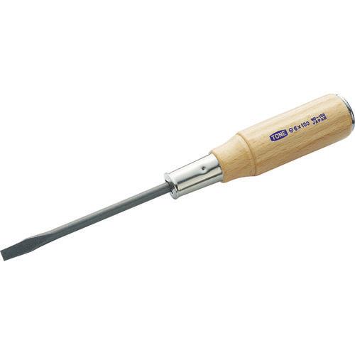 TONE ไขควงปากแฉก (ด้ามไม้) (-) 0.6X4.5