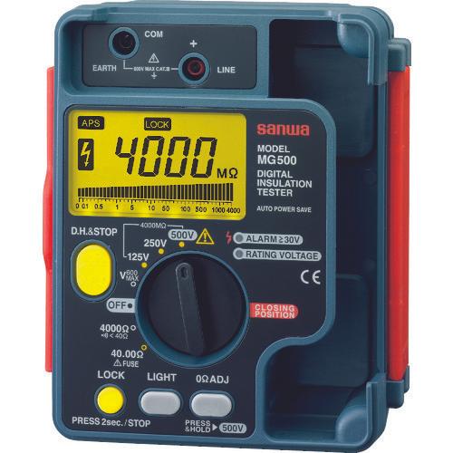 ＳＡＮＷＡ　デジタル絶縁抵抗計　５００Ｖ／２５０Ｖ／１２５Ｖ