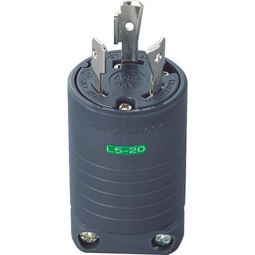 MEIKO grounding 2P20A hooking plug (L5-20) 20A. 125V (black)