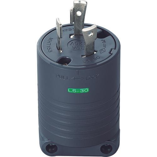 MEIKO grounding 2P30A hooking plug (L5-30) 30A. 125V (black)