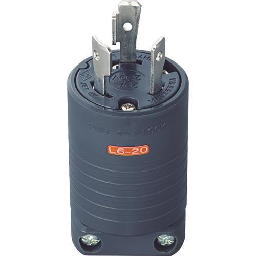 MEIKO grounding 2P20A hooking plug (L6-20) 20A. 250V (black)
