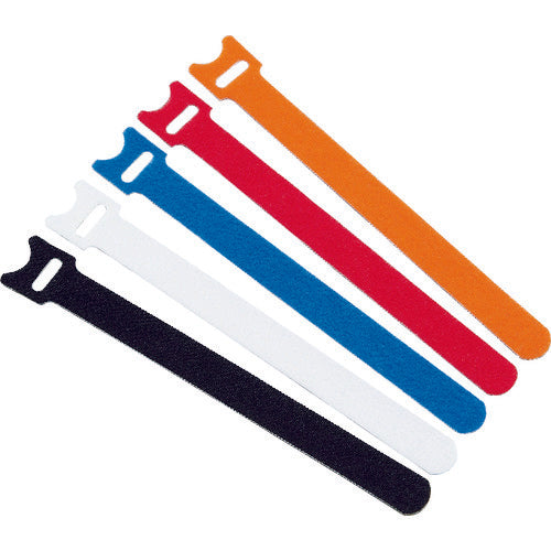 TRUSCO magic band ultra-thin strap 15 cm white (5 pieces)