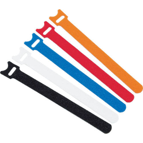 TRUSCO magic band ultra-thin strap 20 cm red (5 pieces included)