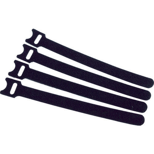 TRUSCO magic band weather resistant strap 15 cm black (4 pieces included)