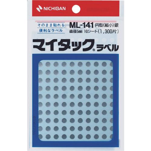 NICHIBAN My Tack Label (ป้ายสี) ML-14110 กลม สีเงิน 5มม
