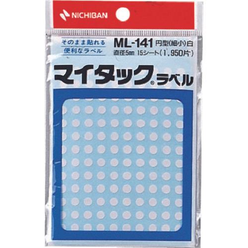 NICHIBAN Maitac Label (ป้ายสี) ML-1415 วงกลมขาว 5มม