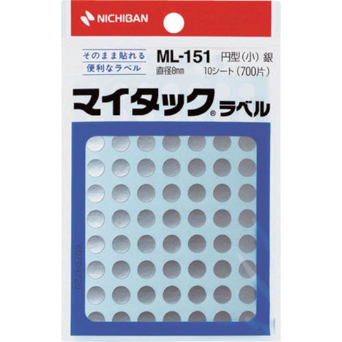 NICHIBAN My Tack Label (ป้ายสี) ML-151 กลม สีเงิน 8มม