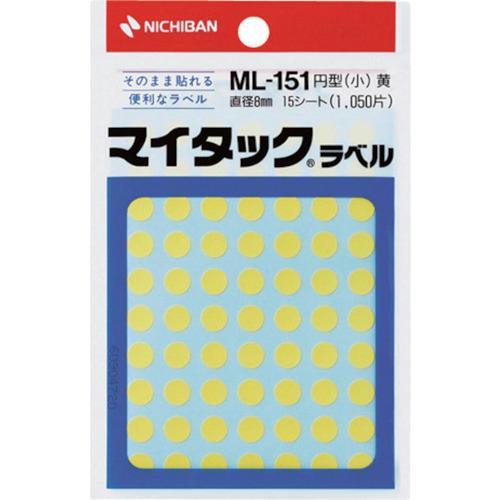 NICHIBAN My Tack Label (ป้ายสี) ML-151 วงกลมสีเหลือง 8มม