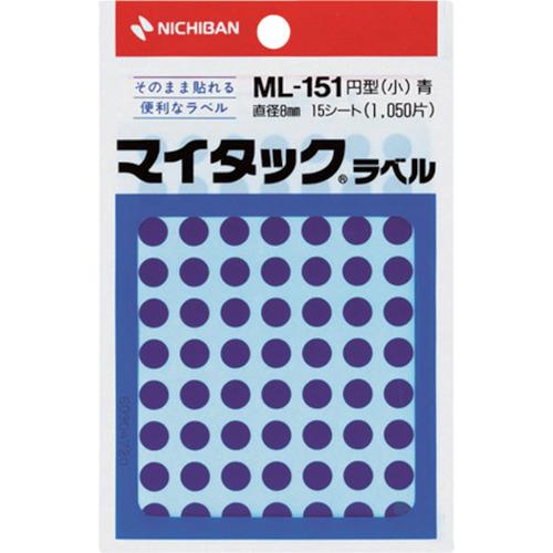 NICHIBAN My Tack Label (ป้ายสี) ML-151 สีน้ำเงิน กลม 8มม