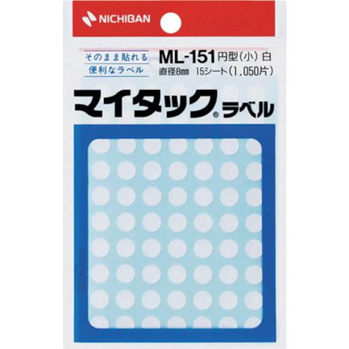 NICHIBAN My Tack Label (ป้ายสี) ML-151 วงกลมขาว 8มม