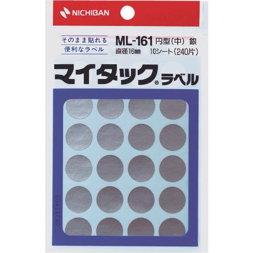 NICHIBAN My Tack Label (ป้ายสี) ML-161 กลม สีเงิน 16มม