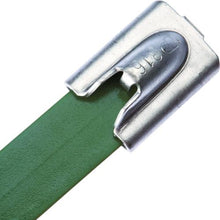 Load image into gallery viewer, PANDUIT MLT type full coating stainless steel band SUS316 green width 8.1mm length 363mm 50 pieces MLTFC4H-LP316GR
