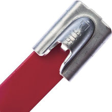 Load image into gallery viewer, PANDUIT MLT type full coating stainless steel band SUS316 red width 8.1mm length 363mm 50 pieces MLTFC4H-LP316RD
