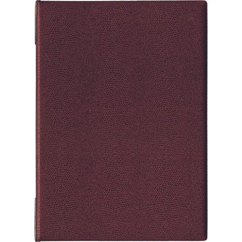 OP แฟ้มเมนูหนังโทน A4 4 หน้า สีน้ำตาล